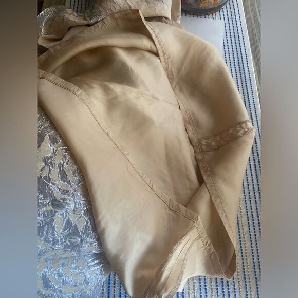 Barneys New York Skirt Sz 36 Brocade Floral  Silver Metallic Lined Made In Italy - Picture 14 of 16